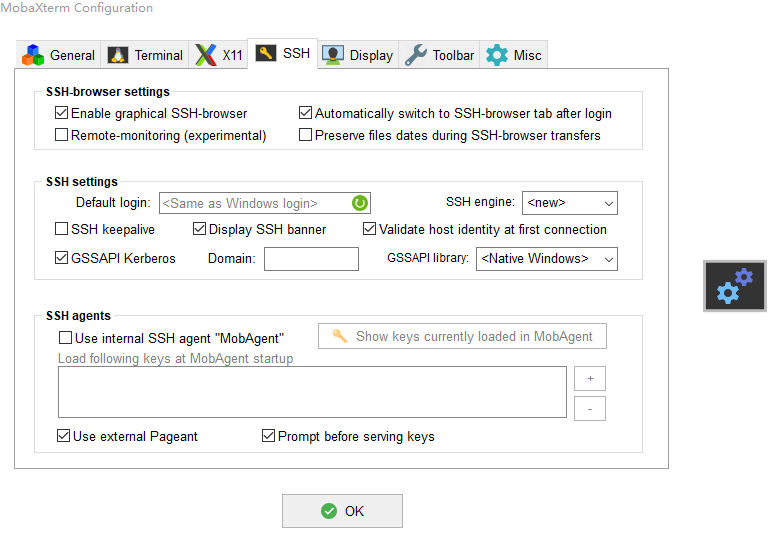 MobaXterm 配置 external Pageant